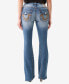 Фото #2 товара Women's Joey Flap Rainbow Pocket Big T Flare Jean