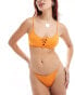 Monki mix and match tanga bikini bottom in orange