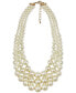 Фото #1 товара Charter Club imitation Pearl Three-Row Collar Necklace, Created for Macy's