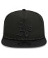 Men's Oakland Athletics Black on Black Meshback Golfer Snapback Hat