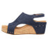 Фото #3 товара Corkys Carley Suede Wedge Womens Blue Casual Sandals 30-5316-NVSU