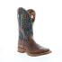 Фото #3 товара Double H Elliot Square Toe Roper 12" Mens Brown Wide Cowboy Western Boots