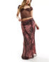 Фото #2 товара Reclaimed Vintage maxi skirt in pink floral print