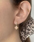 Серьги ADORNIA Floral Dangle Hoops Pearl - фото #3