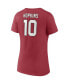 Фото #4 товара Women's DeAndre Hopkins Cardinal Arizona Cardinals Player Icon Name and Number V-Neck T-shirt