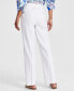 Фото #3 товара Women's Linen Drawstring-Waist Buttoned-Pocket Pants