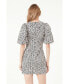 ფოტო #7 პროდუქტის Women's Embroidered Floral Mix Puff Sleeve Mini Dress