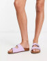 French Connection double buckle flat sandals in lilac