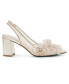 ფოტო #9 პროდუქტის Women's Petra Flower Applique Slingback Evening Pumps