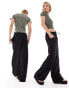 Фото #4 товара Reclaimed Vintage unisex linen look pull on trouser in black