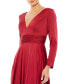 Фото #3 товара Women's Ieena Long Sleeve Ruched Waist A-Line Gown