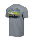 Фото #2 товара Men's Gray Tulane Green Wave Campus Scenery Comfort Color T-shirt