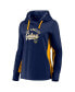 Women's Navy LA Galaxy Pullover Hoodie темно-синий, золотой, S - фото #3