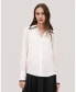 Women's Contrast Piping Silk Willow Shirt for Women