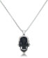 Men's Cubic Zirconia Pirate Skull 24" Pendant Necklace in Stainless Steel