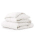 Lightweight White Goose Down Feather Fiber Comforter, King