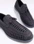 River Island woven tassel loafer in black