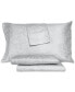 Фото #1 товара Woven Jacquard Feather Design 1000-Thread Count Sateen 4-Pc. Sheet Set, Queen