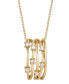 Фото #1 товара Macy's diamond 1/4 ct. t.w. Multi Row Pendant Necklace in 14K Gold over Sterling Silver