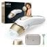 Фото #3 товара Braun Silk-expert Pro 5 PL5014 IPL with 2 extras: Venus razor and premium pouch - Gold - White - Intense pulsed light (IPL) - United Kingdom - NE PAS UTILISER sur :• le cuir chevelu - les sourcils et autour des yeux. Utiliser l’appareil... - AC - Lithium-Ion (L