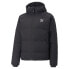Puma Down Puffer Full Zip Jacket Mens Black Casual Athletic Outerwear 53557001