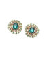 ფოტო #1 პროდუქტის Women's Silver Circular Stud Earrings