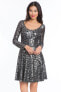 Plenty By Tracy Reese Audriana Cocktail Dress Black Silver Size 0