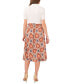 Women's Printed Drawstring-Tie Midi Skirt