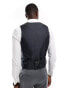 Фото #10 товара ASOS DESIGN slim fit suit waistcoat with wool in charcoal