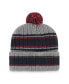 Фото #2 товара Men's Graphite New England Patriots Rexford Cuffed Knit Hat with Pom