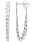 Фото #2 товара Curb Link Chain Dangle Drop Earrings, Created for Macy's