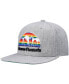 Men's Heathered Gray Denver Nuggets Hardwood Classics Team 2.0 Snapback Hat