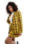 Фото #1 товара Something New iconic Clueless tailored blazer co-ord in yellow check