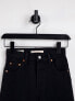 Levi's ribcage ankle jeans in black Black Sprout, W29 L29 - фото #7