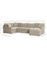 Фото #11 товара Wrenley 138" 4-Pc. Fabric Modular Chaise Sleeper Sectional Sofa, Created for Macy's