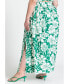 ფოტო #3 პროდუქტის Plus Size Poplin Maxi Skirt With Side Slits