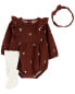 Фото #2 товара Baby 3-Piece Corduroy Bubble Romper Set 24M