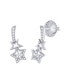 ფოტო #4 პროდუქტის Dazzle Duo Design Sterling Silver Diamond Women Ear Climbers