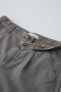 Darted linen-blend bermuda shorts