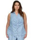 Фото #1 товара Michael Kors Plus Size Sleeveless Button-Front Top