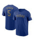 Nike Men's Corey Seager Royal Texas Rangers 2024 Gold Collection Name Number T-Shirt