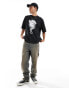 AllSaints Burden printed t-shirt in washed black