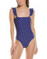 Фото #1 товара Jones New York Square Neck One-Piece Women's Blue Xl