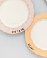 Slogan Dinner Plates, Set of 4