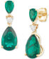 Фото #1 товара Серьги Grown With Love Emerald & Diamond Double Pear
