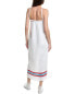 Фото #2 товара Sol Angeles Crepe Stripe Paperbag Maxi Dress Women's White L