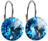 Silver earrings 31106.3 aqua