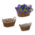 Фото #1 товара Горшки для комнатных растений Relaxdays Ovales Blumentopf 3er Set из дерева