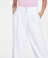 Фото #4 товара Women's Button-Front Wide-Leg Pants, Created for Macy's