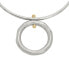 ფოტო #2 პროდუქტის Two-Tone Open Circle Pendant Wire Necklace